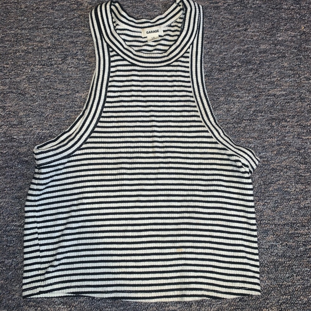Garage Strip Cropped Top